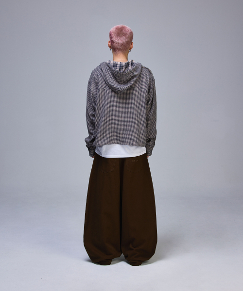 SCALLYWAG（スカリーワグ）の「スリタックメガワイドコットンパンツ[ブラウン]（その他パンツ・レディース・その他・SMALL/MEDIUM/LARGE/X-LARGE）」の15枚目の写真