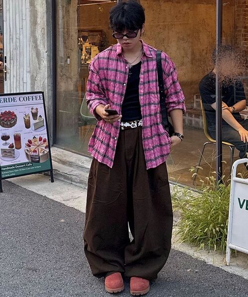 SCALLYWAG（スカリーワグ）の「スリタックメガワイドコットンパンツ[ブラウン]（その他パンツ・レディース・その他・SMALL/MEDIUM/LARGE/X-LARGE）」の17枚目の写真