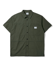 Verdnt（バーダント）の「オーバーフィットキャンバス切開ワークシャツ[カーキ]（シャツ/ブラウス）」