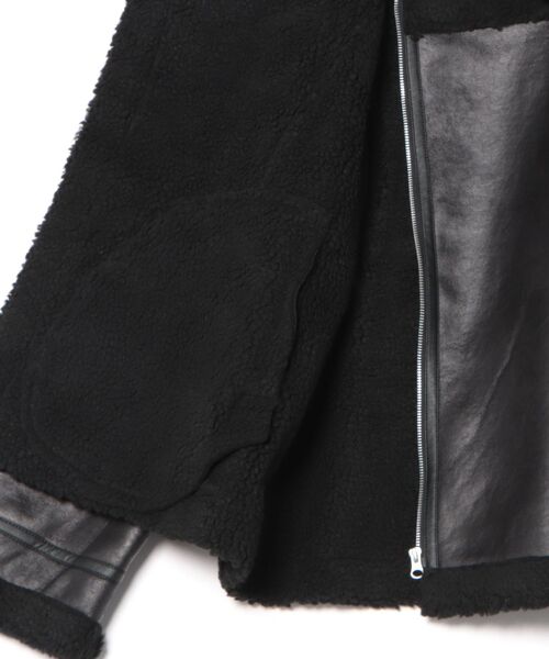 セール】ヴィンテージ加工 裏ボア フェイクムートン ダブル ライダース