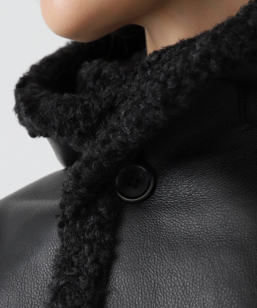 EDIT. FOR LULU（エディットフォールル）の「【VACHEMENT/ヴァシュモン】ファーボンディングレザーポンチョ（その他アウター・レディース・ブラック・FREE）」の14枚目の写真