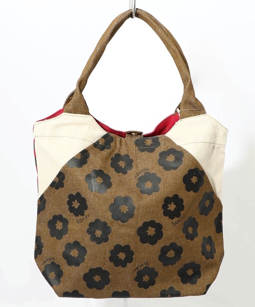 ScoLar（スカラー）の「653441：スカラーちゃん×お花ランチトートバッグ（トートバッグ・レディース・グリーン/オレンジ/ピンク/ネイビー/パープル・FREE）」の11枚目の写真