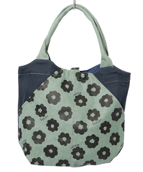ScoLar（スカラー）の「653441：スカラーちゃん×お花ランチトートバッグ（トートバッグ・レディース・グリーン/オレンジ/ピンク/ネイビー/パープル・FREE）」の13枚目の写真