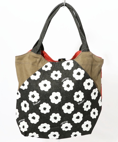 ScoLar（スカラー）の「653441：スカラーちゃん×お花ランチトートバッグ（トートバッグ・レディース・グリーン/オレンジ/ピンク/ネイビー/パープル・FREE）」の16枚目の写真