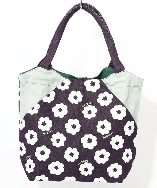 ScoLar（スカラー）の「653441：スカラーちゃん×お花ランチトートバッグ（トートバッグ・レディース・グリーン/オレンジ/ピンク/ネイビー/パープル・FREE）」の18枚目の写真