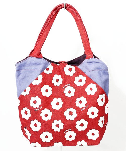 ScoLar（スカラー）の「653441：スカラーちゃん×お花ランチトートバッグ（トートバッグ・レディース・グリーン/オレンジ/ピンク/ネイビー/パープル・FREE）」の20枚目の写真