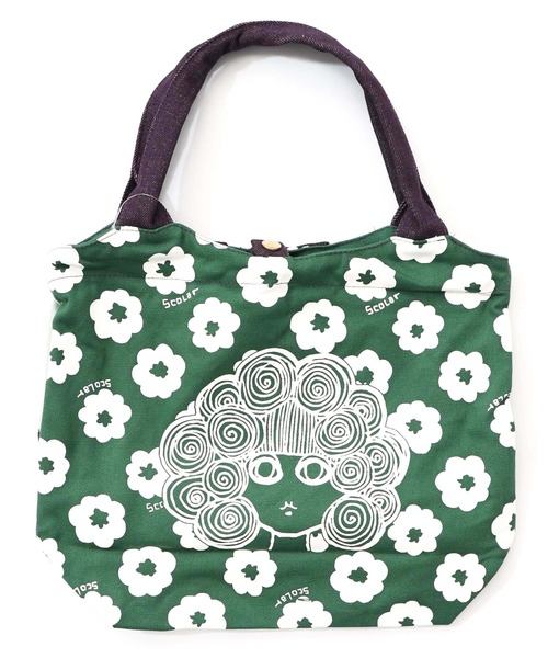 ScoLar（スカラー）の「653441：スカラーちゃん×お花ランチトートバッグ（トートバッグ・レディース・グリーン/オレンジ/ピンク/ネイビー/パープル・FREE）」の22枚目の写真