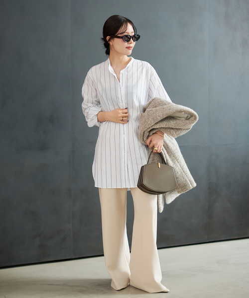 plage（プラージュ）の「R’IAM ストライプシャツ（シャツ/ブラウス・レディース・ホワイト/ブルー・FREE）」の3枚目の写真