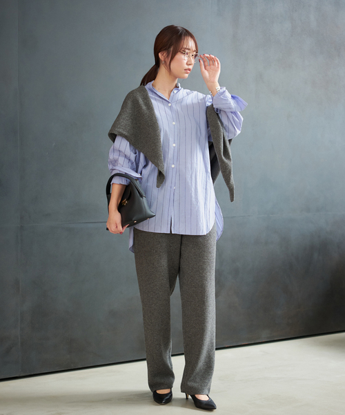 plage（プラージュ）の「R’IAM ストライプシャツ（シャツ/ブラウス・レディース・ホワイト/ブルー・FREE）」の4枚目の写真