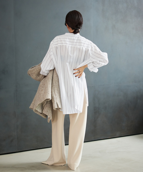 plage（プラージュ）の「R’IAM ストライプシャツ（シャツ/ブラウス・レディース・ホワイト/ブルー・FREE）」の7枚目の写真