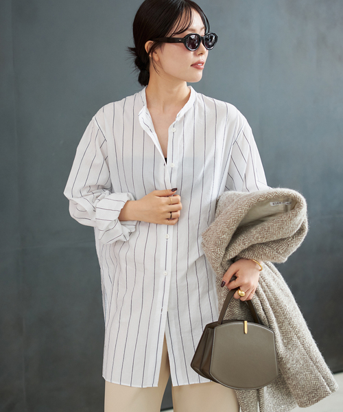 plage（プラージュ）の「R’IAM ストライプシャツ（シャツ/ブラウス・レディース・ホワイト/ブルー・FREE）」の8枚目の写真