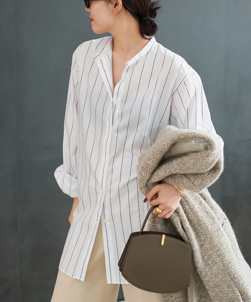 plage（プラージュ）の「R’IAM ストライプシャツ（シャツ/ブラウス・レディース・ホワイト/ブルー・FREE）」の9枚目の写真