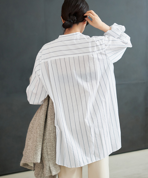 plage（プラージュ）の「R’IAM ストライプシャツ（シャツ/ブラウス・レディース・ホワイト/ブルー・FREE）」の11枚目の写真