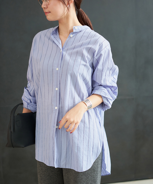 plage（プラージュ）の「R’IAM ストライプシャツ（シャツ/ブラウス・レディース・ホワイト/ブルー・FREE）」の17枚目の写真