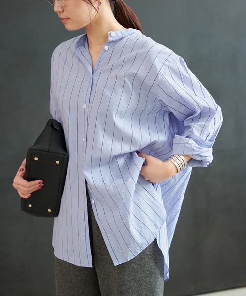 plage（プラージュ）の「R’IAM ストライプシャツ（シャツ/ブラウス・レディース・ホワイト/ブルー・FREE）」の18枚目の写真