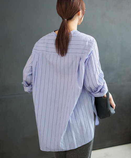 plage（プラージュ）の「R’IAM ストライプシャツ（シャツ/ブラウス・レディース・ホワイト/ブルー・FREE）」の19枚目の写真