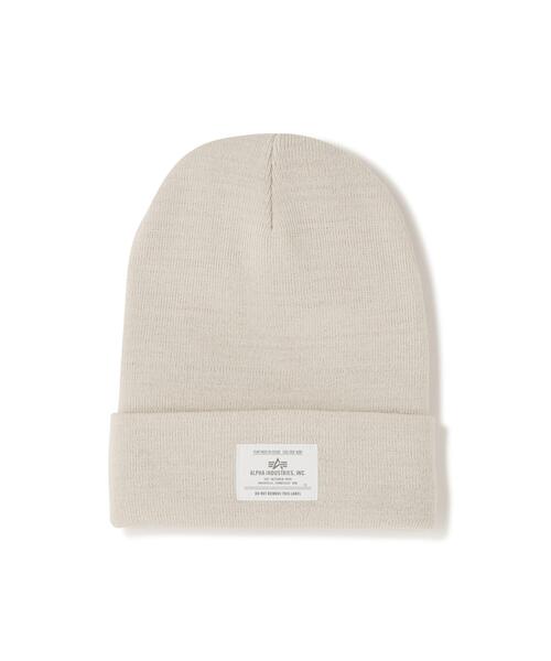 Alpha Industries(アルファインダストリーズ)の「Alpha Industries/アルファ インダストリーズ/ESSENTIAL BEANIE/エッセンシャル ビーニー(ニットキャップ/ビーニー・メンズ・ブラウン/チャコール/その他3/ブラック/ホワイト系2/オリーブ系/グレー系その他6・F)」の2枚目の写真