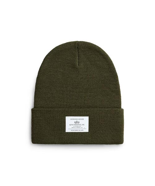 Alpha Industries(アルファインダストリーズ)の「Alpha Industries/アルファ インダストリーズ/ESSENTIAL BEANIE/エッセンシャル ビーニー(ニットキャップ/ビーニー・メンズ・ブラウン/チャコール/その他3/ブラック/ホワイト系2/オリーブ系/グレー系その他6・F)」の6枚目の写真