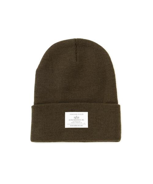 Alpha Industries(アルファインダストリーズ)の「Alpha Industries/アルファ インダストリーズ/ESSENTIAL BEANIE/エッセンシャル ビーニー(ニットキャップ/ビーニー・メンズ・ブラウン/チャコール/その他3/ブラック/ホワイト系2/オリーブ系/グレー系その他6・F)」の1枚目の写真