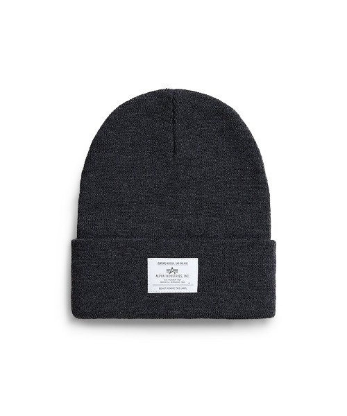 Alpha Industries（アルファインダストリーズ）の「Alpha Industries/アルファ インダストリーズ/ESSENTIAL BEANIE/エッセンシャル ビーニー（ニットキャップ/ビーニー・メンズ・ブラウン/チャコール/その他3/ブラック/ホワイト系2/オリーブ系/グレー系その他6・F）」の4枚目の写真