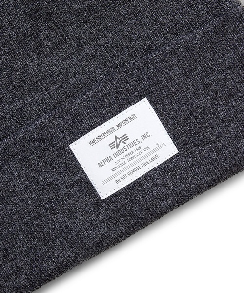 Alpha Industries（アルファインダストリーズ）の「Alpha Industries/アルファ インダストリーズ/ESSENTIAL BEANIE/エッセンシャル ビーニー（ニットキャップ/ビーニー・メンズ・ブラウン/チャコール/その他3/ブラック/ホワイト系2/オリーブ系/グレー系その他6・F）」の15枚目の写真