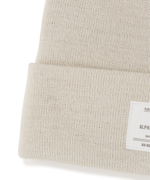 Alpha Industries（アルファインダストリーズ）の「Alpha Industries/アルファ インダストリーズ/ESSENTIAL BEANIE/エッセンシャル ビーニー（ニットキャップ/ビーニー・メンズ・ブラウン/チャコール/その他3/ブラック/ホワイト系2/オリーブ系/グレー系その他6・F）」の10枚目の写真