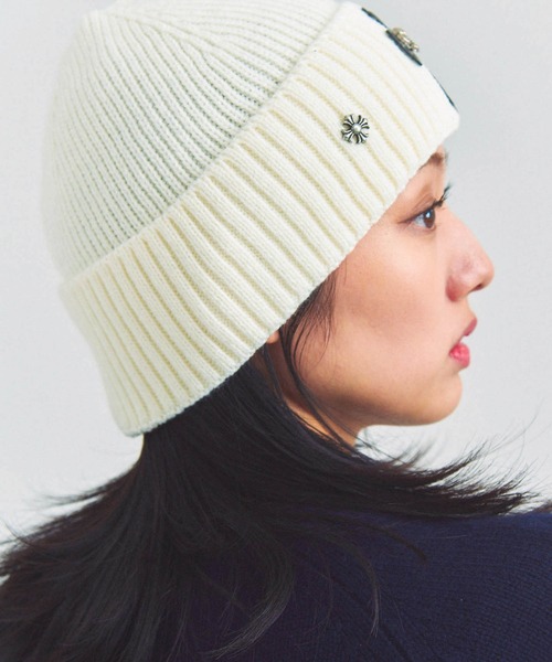 JACKROSE(ジャックローズ)の「UG-クロスニットCAP(ニットキャップ/ビーニー・メンズ・ホワイト/ブラック・FREE)」の10枚目の写真