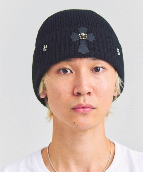 JACKROSE(ジャックローズ)の「UG-クロスニットCAP(ニットキャップ/ビーニー・メンズ・ホワイト/ブラック・FREE)」の15枚目の写真