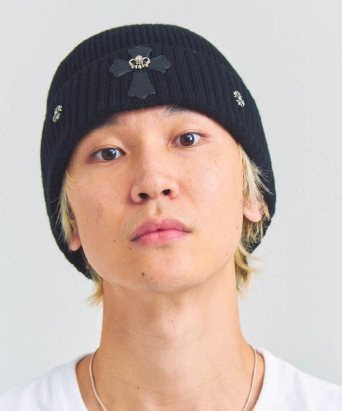 JACKROSE(ジャックローズ)の「UG-クロスニットCAP(ニットキャップ/ビーニー・メンズ・ホワイト/ブラック・FREE)」の16枚目の写真