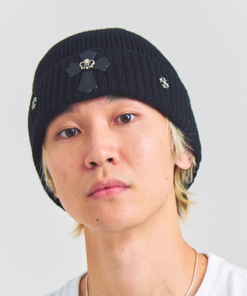 JACKROSE(ジャックローズ)の「UG-クロスニットCAP(ニットキャップ/ビーニー・メンズ・ホワイト/ブラック・FREE)」の17枚目の写真