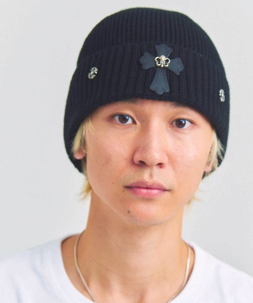 JACKROSE(ジャックローズ)の「UG-クロスニットCAP(ニットキャップ/ビーニー・メンズ・ホワイト/ブラック・FREE)」の18枚目の写真