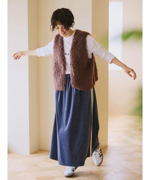 SM2(エスエムツー)の「トグルニットベスト(ベスト・レディース・ブラウン/キナリ/グレー・F)」の3枚目の写真