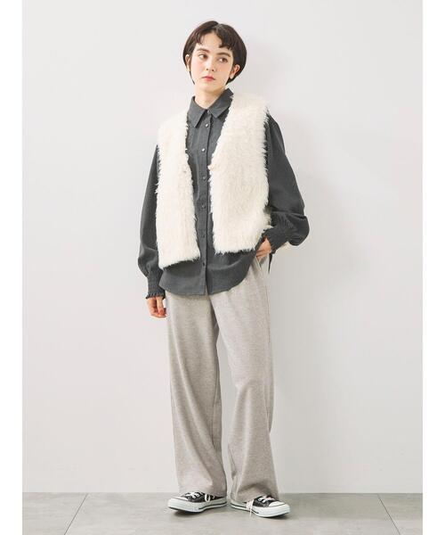 SM2(エスエムツー)の「トグルニットベスト(ベスト・レディース・ブラウン/キナリ/グレー・F)」の16枚目の写真