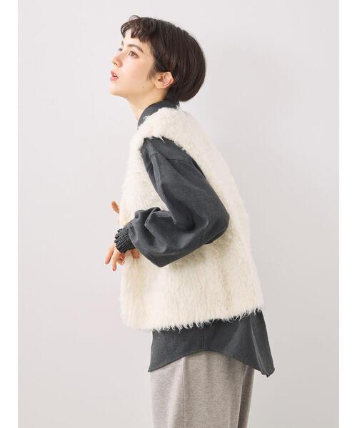 SM2(エスエムツー)の「トグルニットベスト(ベスト・レディース・ブラウン/キナリ/グレー・F)」の20枚目の写真