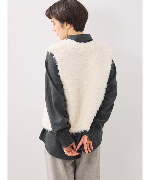 SM2(エスエムツー)の「トグルニットベスト(ベスト・レディース・ブラウン/キナリ/グレー・F)」の21枚目の写真