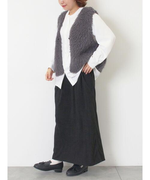 SM2(エスエムツー)の「トグルニットベスト(ベスト・レディース・ブラウン/キナリ/グレー・F)」の9枚目の写真