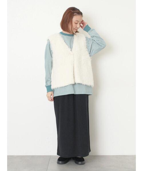 SM2(エスエムツー)の「トグルニットベスト(ベスト・レディース・ブラウン/キナリ/グレー・F)」の13枚目の写真