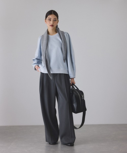 ADAM ET ROPE'（アダムエロペ）の「ウールミックスフォルムプルオーバー（スウェット・レディース・グレー/サックスブルー/ホワイト系その他6・FREE）」の7枚目の写真