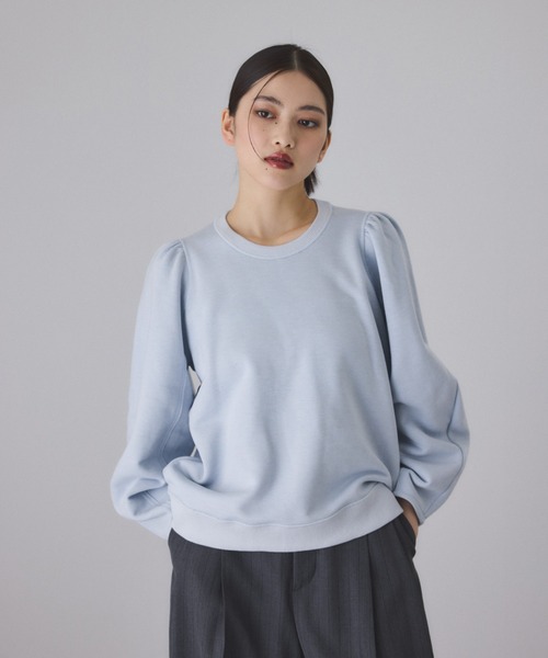 ADAM ET ROPE'（アダムエロペ）の「ウールミックスフォルムプルオーバー（スウェット・レディース・グレー/サックスブルー/ホワイト系その他6・FREE）」の12枚目の写真