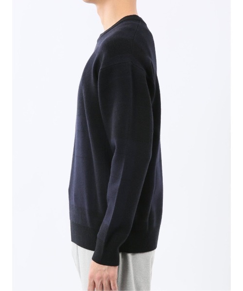TAKA-Q(タカキュー)の「【ストレッチ ウォッシャブル】タカキュー チェック柄 クルー ニット セータ―(ニット/セーター・メンズ・ブラック/ブラウン/ネイビー・MEDIUM/LARGE/X-LARGE)」の10枚目の写真