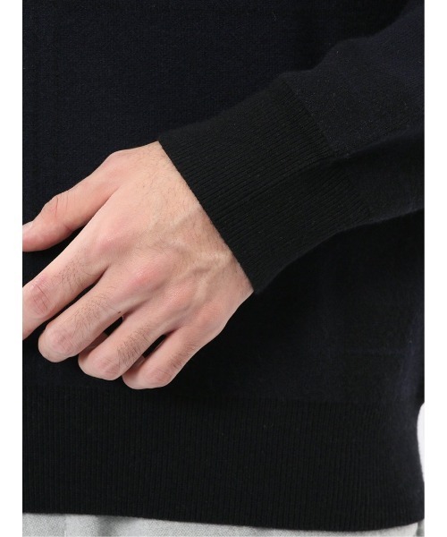 TAKA-Q(タカキュー)の「【ストレッチ ウォッシャブル】タカキュー チェック柄 クルー ニット セータ―(ニット/セーター・メンズ・ブラック/ブラウン/ネイビー・MEDIUM/LARGE/X-LARGE)」の13枚目の写真