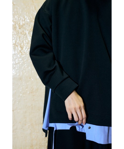 ENFOLD（エンフォルド）の「ダンボール スクエアBOXプルオーバー（Tシャツ/カットソー・レディース・ホワイト/ブラック・38）」の5枚目の写真