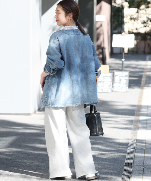 JOURNAL STANDARD relume（ジャーナルスタンダード　レリューム）の「《追加2》11.5ozデニムカバーオールジャケット（デニムジャケット・レディース・ブルー・38/36）」の8枚目の写真