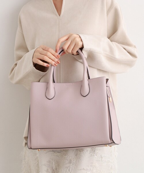 grove（グローブ）の「【人間工学】中仕切り2WAYトート（トートバッグ・レディース・ブラック/ブラウン系その他/ベビーピンク/サックスブルー/ライトグレー・00）」の5枚目の写真