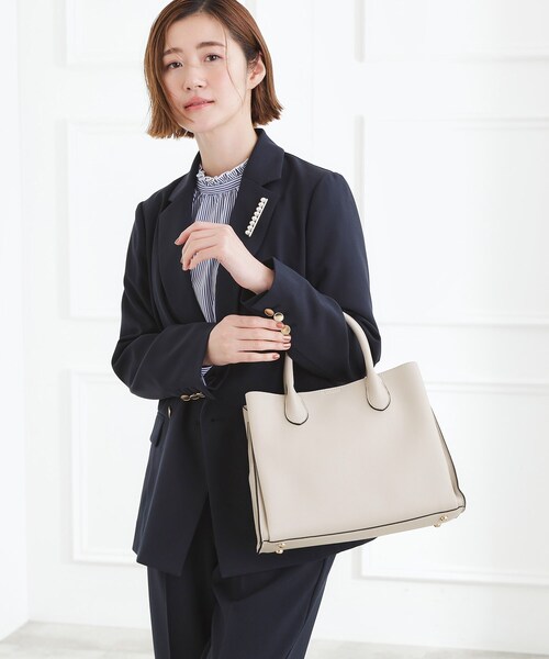 grove（グローブ）の「【人間工学】中仕切り2WAYトート（トートバッグ・レディース・ブラック/ブラウン系その他/ベビーピンク/サックスブルー/ライトグレー・00）」の7枚目の写真