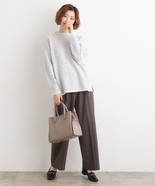 grove（グローブ）の「【人間工学】中仕切り2WAYトート（トートバッグ・レディース・ブラック/ブラウン系その他/ベビーピンク/サックスブルー/ライトグレー・00）」の12枚目の写真