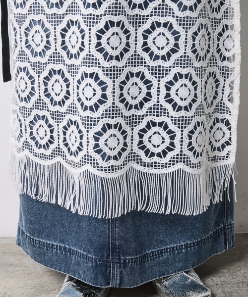 CHIC STYLE（シックスタイル）の「レースオーバースカート＜大きいサイズ有＞シックスタイル（スカート・レディース・ブラック/オフホワイト・M/L/LL/3L/4L/5L）」の18枚目の写真