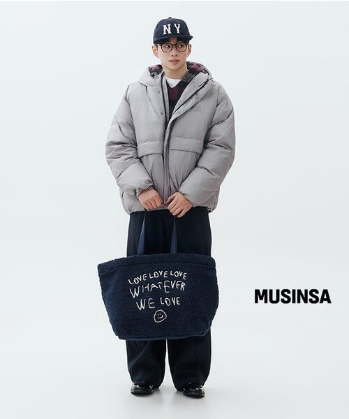 MOO(エムオーオー)の「チェック配色バルーンコットンパンツ - ネイビー(その他パンツ・メンズ・ネイビー・MEDIUM/LARGE)」の5枚目の写真
