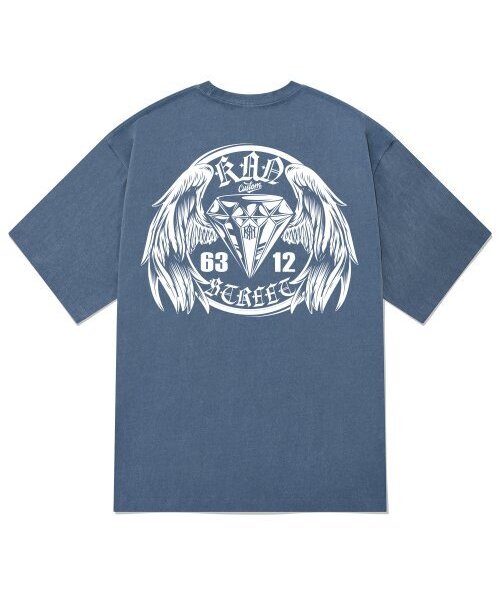 KAN6312(カン6312)の「KTPN0133 キングダイヤ ピグメント 半袖Tシャツ - ブルー(Tシャツ/カットソー・メンズ・その他・MEDIUM/LARGE/X-LARGE)」の1枚目の写真