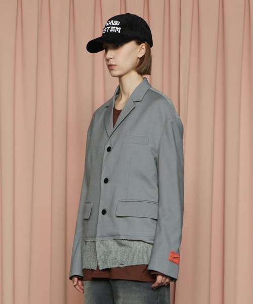 UNALLOYED（アナロイド）の「ドッキングニットジャケット / グレー（テーラードジャケット・レディース・その他・LARGE/MEDIUM）」の2枚目の写真